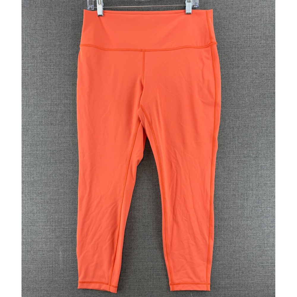 Lululemon High Rise Active Leggings Orange Size 14 Yoga Training Pants